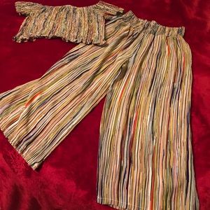Capri length pants & crop top